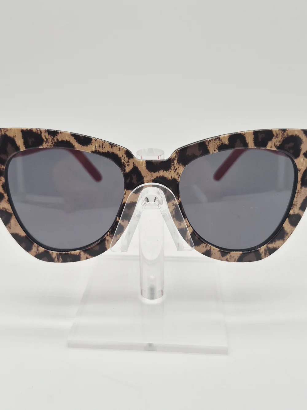 Betsey Johnson Red Temple Sunglasses with Black Front